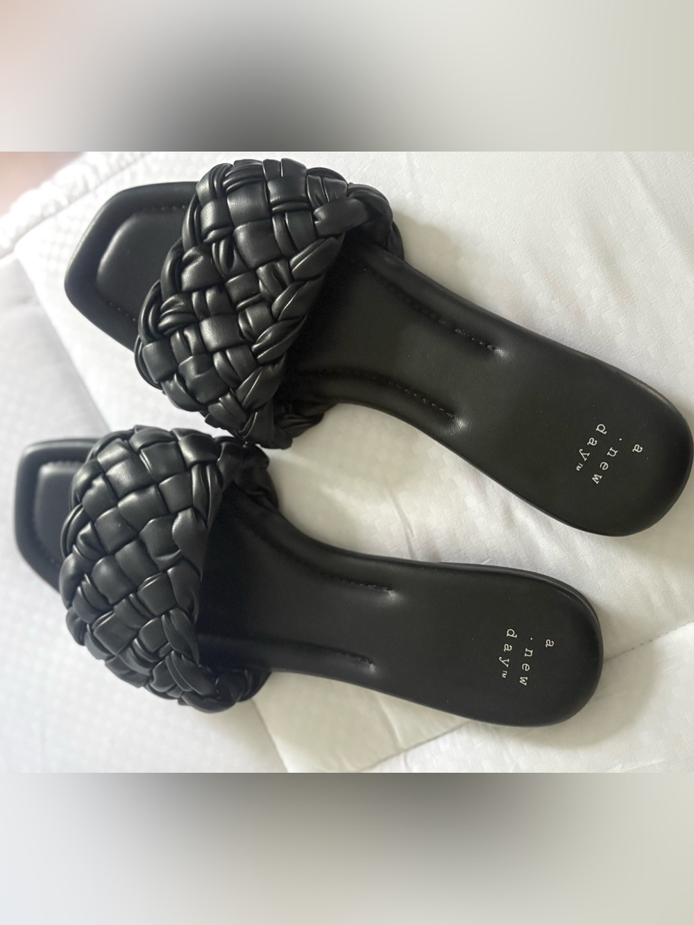 a new day Braided Slide Sandals - Black